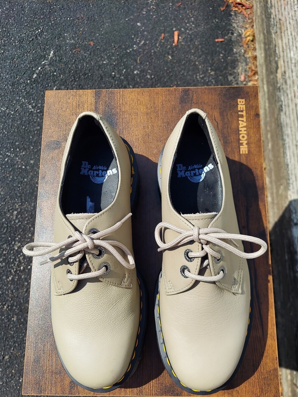 Dr. Martens 1461 Quad II Pisa Leather Tan Platform Oxford Women Size 9M Docs DM - Picture 5 of 13